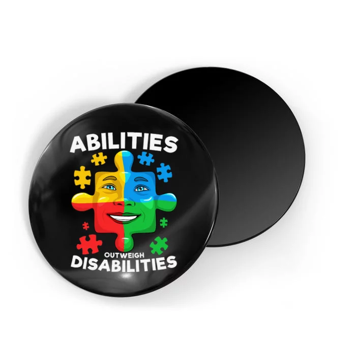 Abilities Outweigh Disabilities Autism Awareness Inspiring Magnet