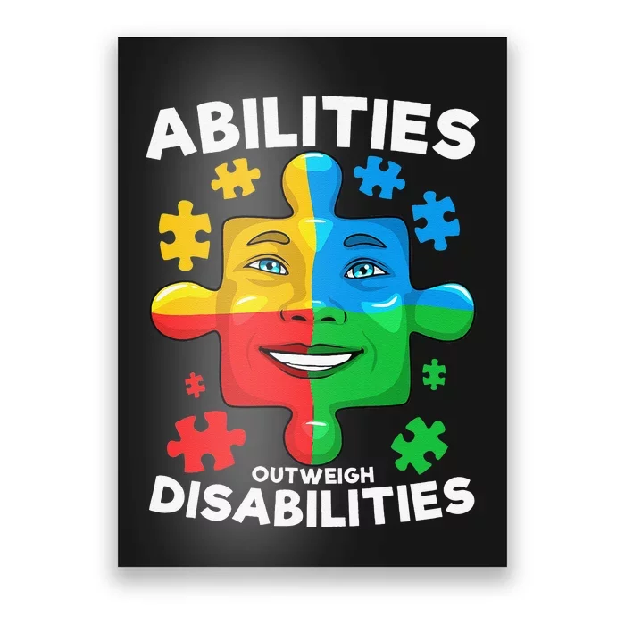 Abilities Outweigh Disabilities Autism Awareness Inspiring Poster