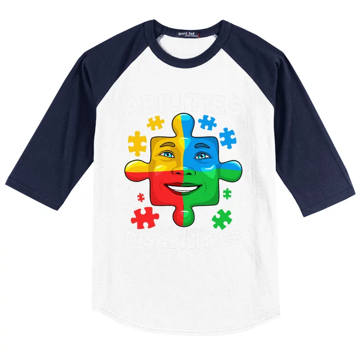 Abilities Outweigh Disabilities Autism Awareness Inspiring Baseball Sleeve Shirt