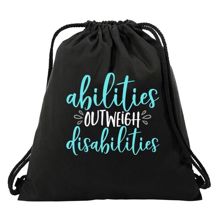 Abilities Outweigh Disabilities Special Education Drawstring Bag