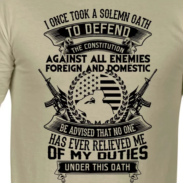 AMERICAN Oath Defend The Constitution Army Veteran Comfort Colors T-Shirt