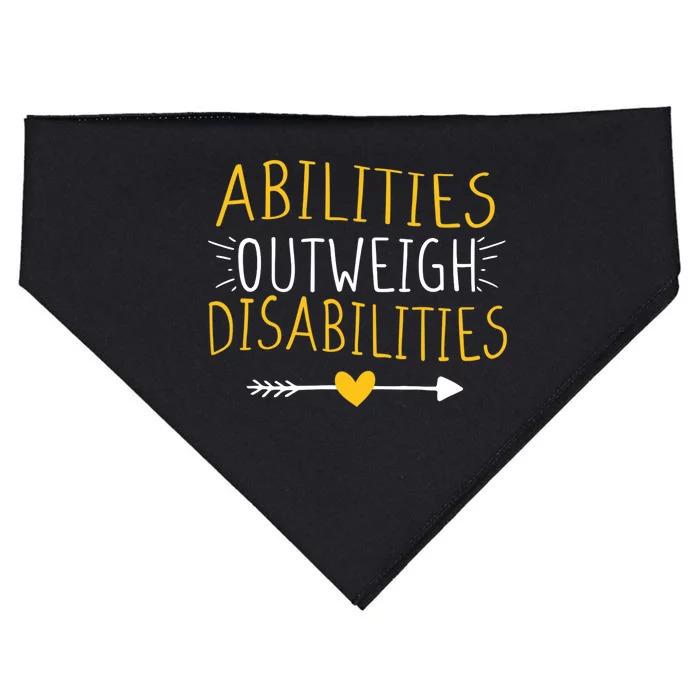 Abilities Outweigh Disabilities Autism Awareness USA-Made Doggie Bandana