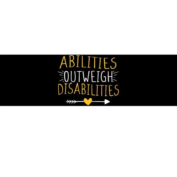 Abilities Outweigh Disabilities Autism Awareness Bumper Sticker