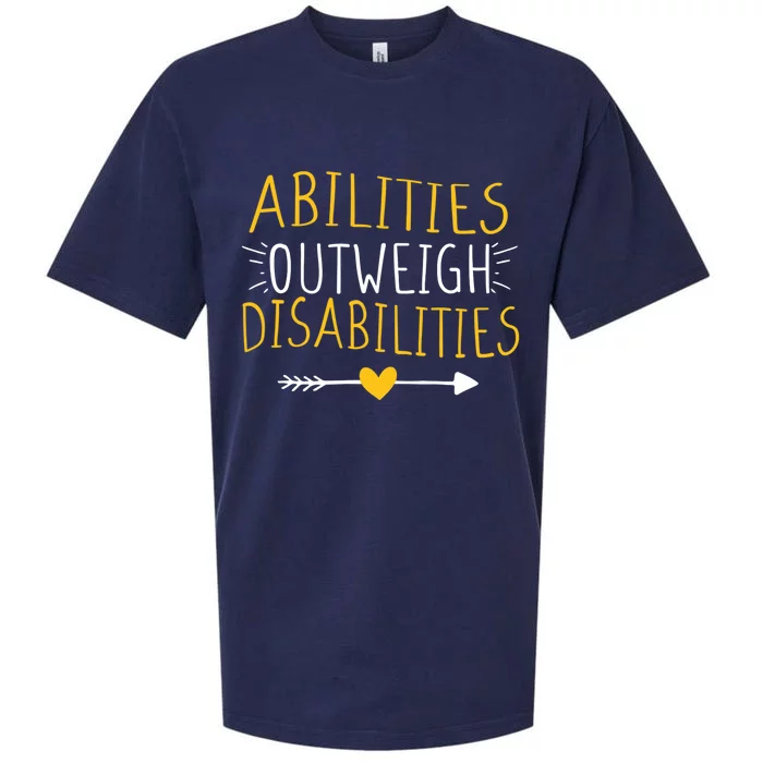 Abilities Outweigh Disabilities Autism Awareness Sueded Cloud Jersey T-Shirt