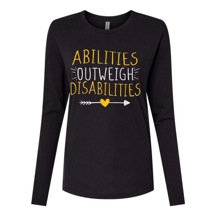 Abilities Outweigh Disabilities Autism Awareness m.e.n Wom.e.n Womens Cotton Relaxed Long Sleeve T-Shirt