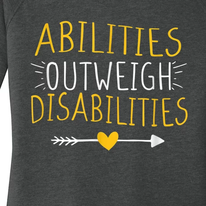 Abilities Outweigh Disabilities Autism Awareness m.e.n Wom.e.n Women's Perfect Tri Tunic Long Sleeve Shirt