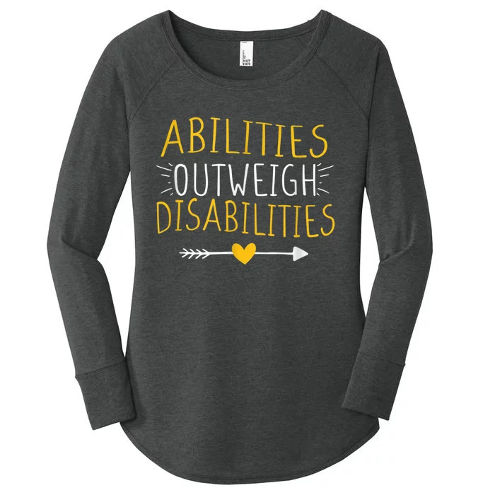 Abilities Outweigh Disabilities Autism Awareness m.e.n Wom.e.n Women's Perfect Tri Tunic Long Sleeve Shirt