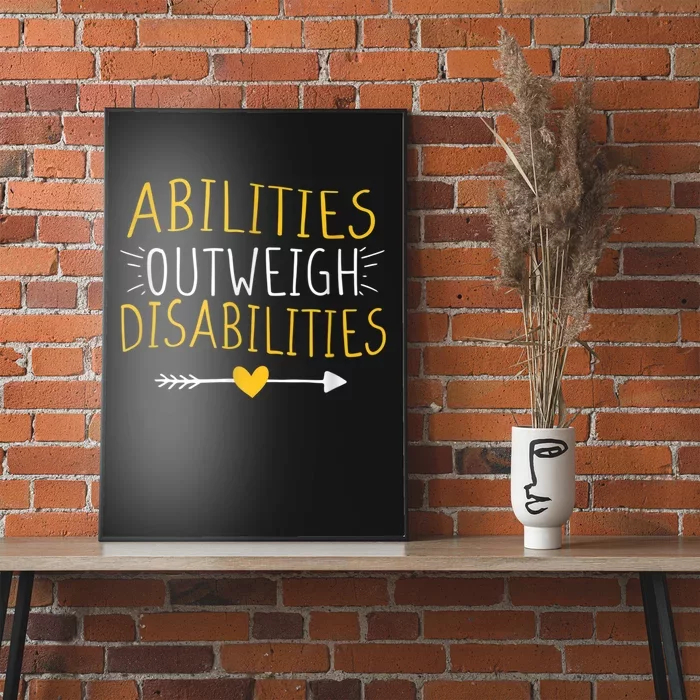 Abilities Outweigh Disabilities Autism Awareness m.e.n Wom.e.n Poster