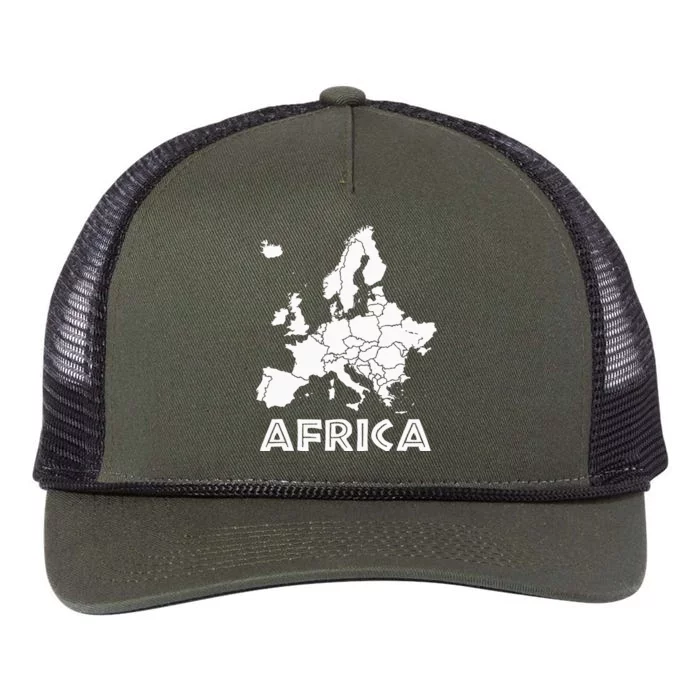 Africa Or Europe Ironic Sarcastic Weird Funny Meme Humor Retro Rope Trucker Hat Cap