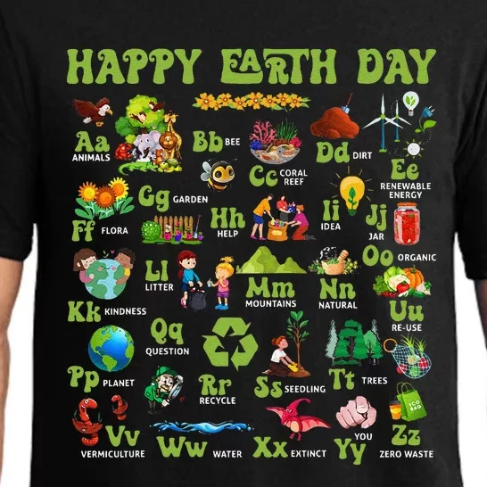 Abcs Of Earth Day Teacher Save Our Planet Nature Environment Pajama Set