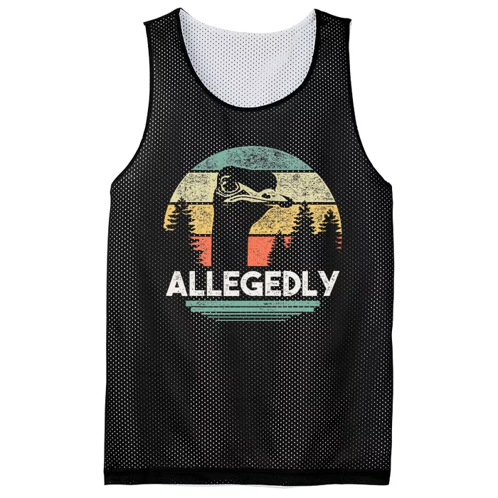 Allegedly Ostrich Funny Bird Lover Mesh Reversible Basketball Jersey Tank