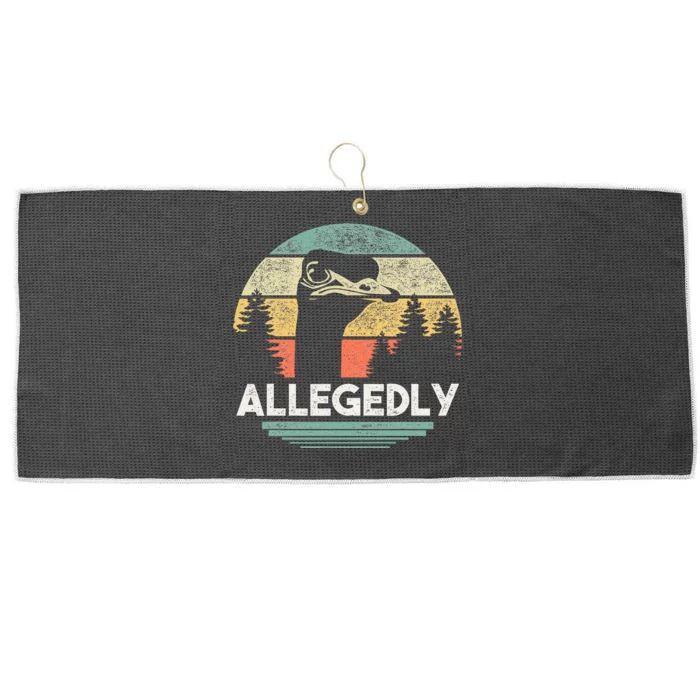 Allegedly Ostrich Funny Bird Lover Large Microfiber Waffle Golf Towel