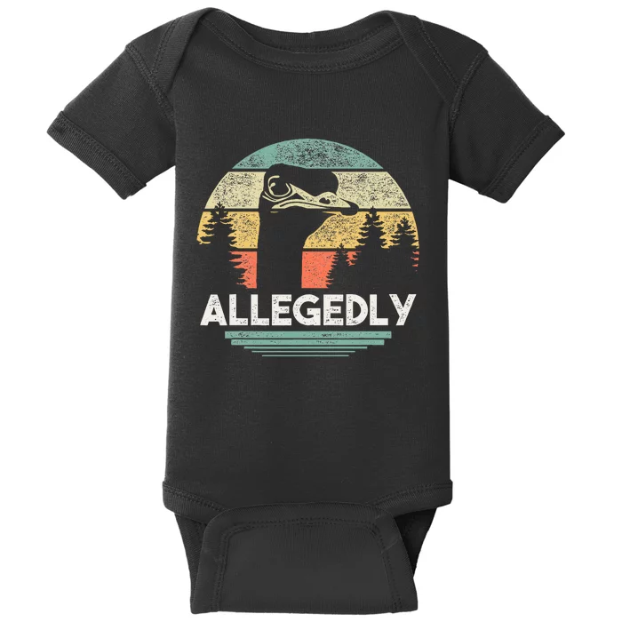 Allegedly Ostrich Funny Bird Lover Baby Bodysuit