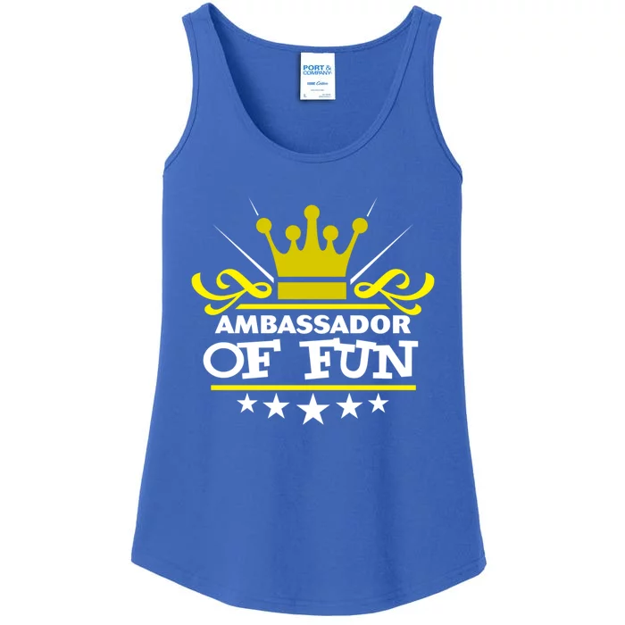 Ambassador Of Fun Funny Saying Costume Party Starter White Funny Gift Ladies Essential Tank