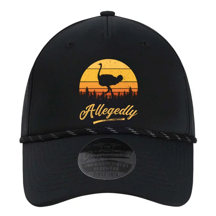 Allegedly Ostrich Funny Flightless Bird Face Design Performance The Dyno Cap