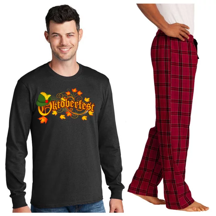 Autumn Oktoberfest Fall Leaves Long Sleeve Pajama Set