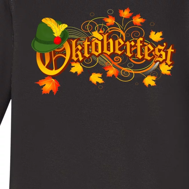 Autumn Oktoberfest Fall Leaves Baby Long Sleeve Bodysuit