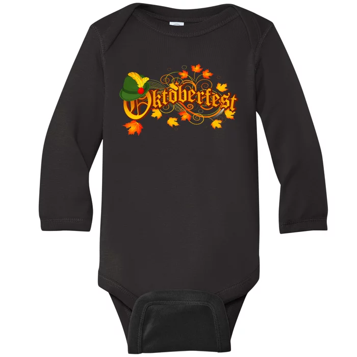 Autumn Oktoberfest Fall Leaves Baby Long Sleeve Bodysuit