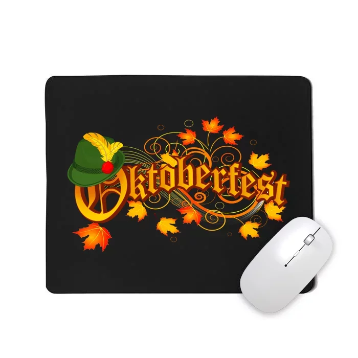 Autumn Oktoberfest Fall Leaves Mousepad