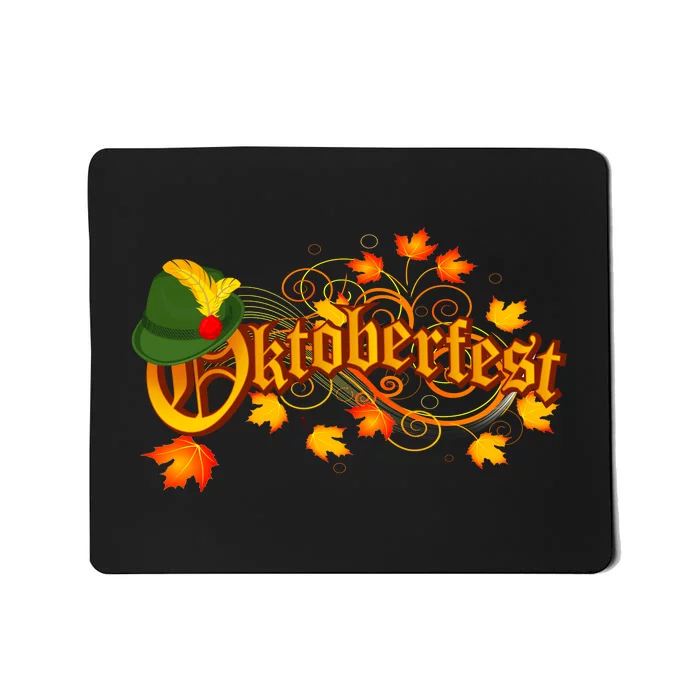 Autumn Oktoberfest Fall Leaves Mousepad