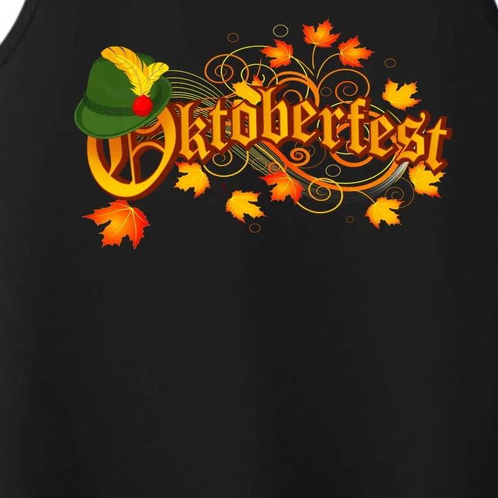 Autumn Oktoberfest Fall Leaves Performance Tank