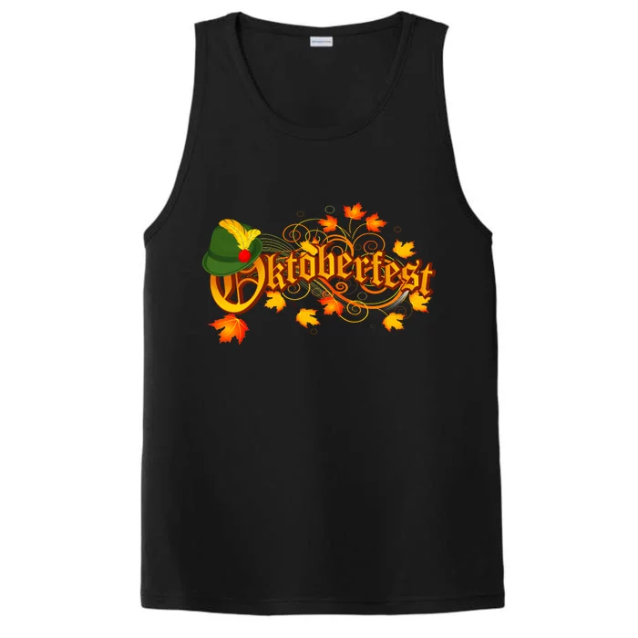 Autumn Oktoberfest Fall Leaves Performance Tank