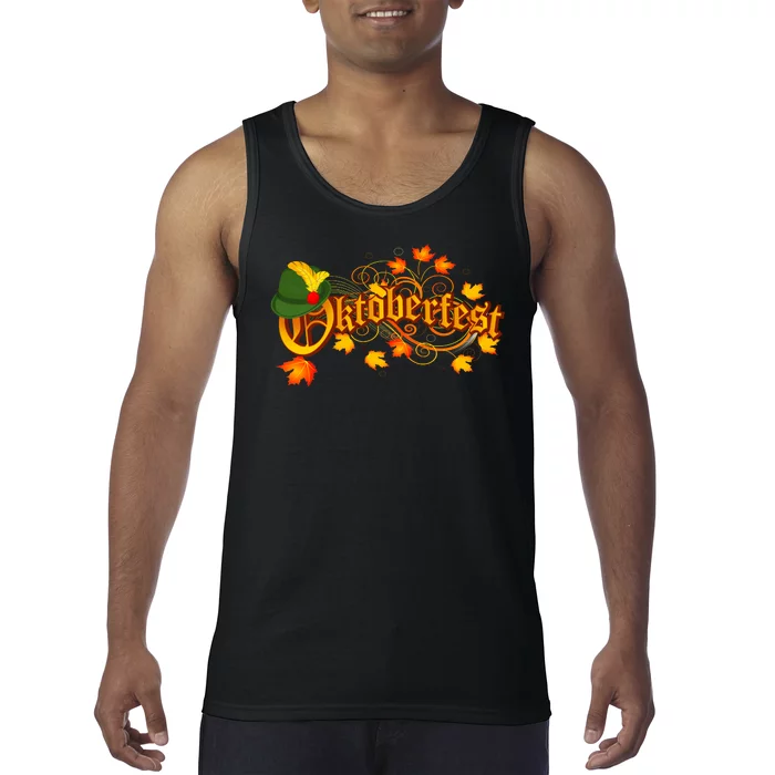 Autumn Oktoberfest Fall Leaves Tank Top