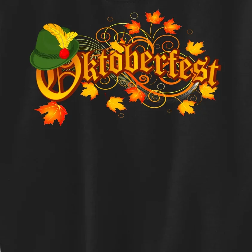 Autumn Oktoberfest Fall Leaves Kids Sweatshirt