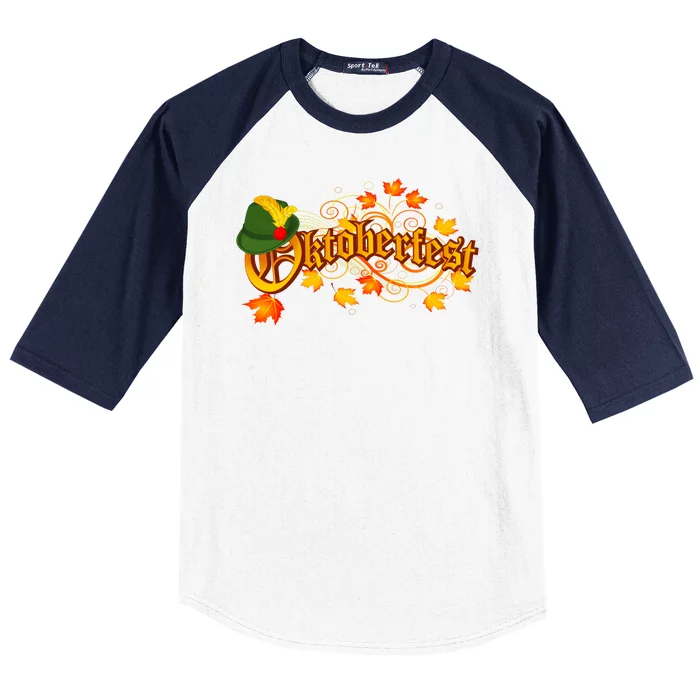 Autumn Oktoberfest Fall Leaves Baseball Sleeve Shirt