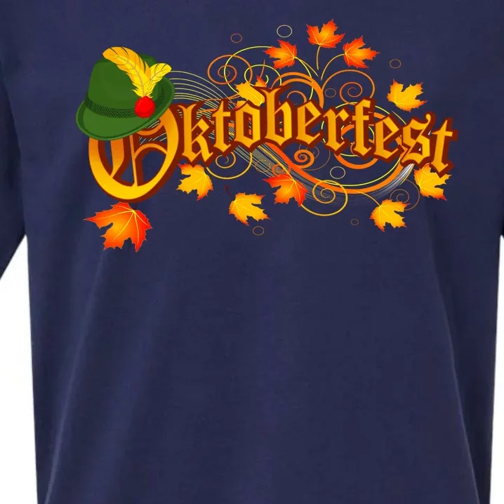 Autumn Oktoberfest Fall Leaves Sueded Cloud Jersey T-Shirt