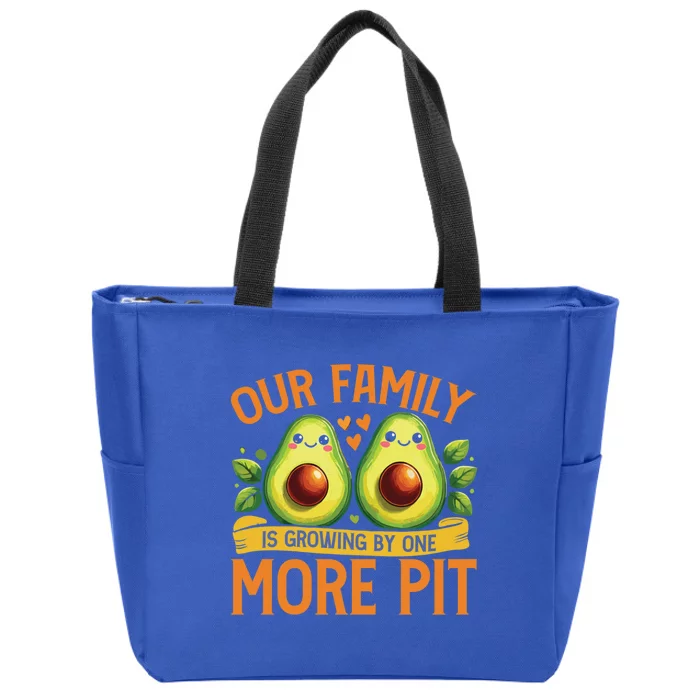 Announcet Our Family Is Growing By One More Pit Gift Zip Tote Bag