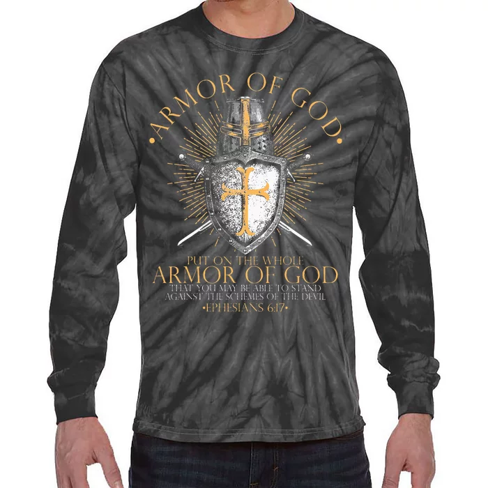 Armor Of God Ephesians 617 Bible Verse Christian Tie-Dye Long Sleeve Shirt