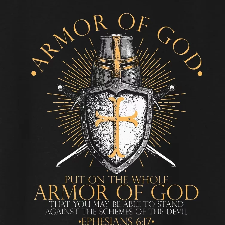 Armor Of God Ephesians 617 Bible Verse Christian Women's Crop Top Tee