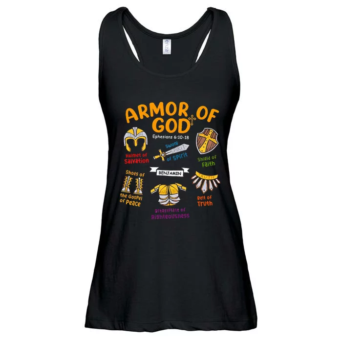 Armor Of God Christian Jesus Shield Ephesians Ladies Essential Flowy Tank