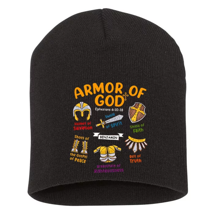 Armor Of God Christian Jesus Shield Ephesians Short Acrylic Beanie