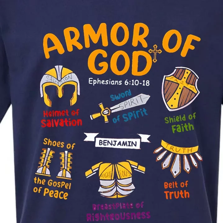 Armor Of God Christian Jesus Shield Ephesians Sueded Cloud Jersey T-Shirt