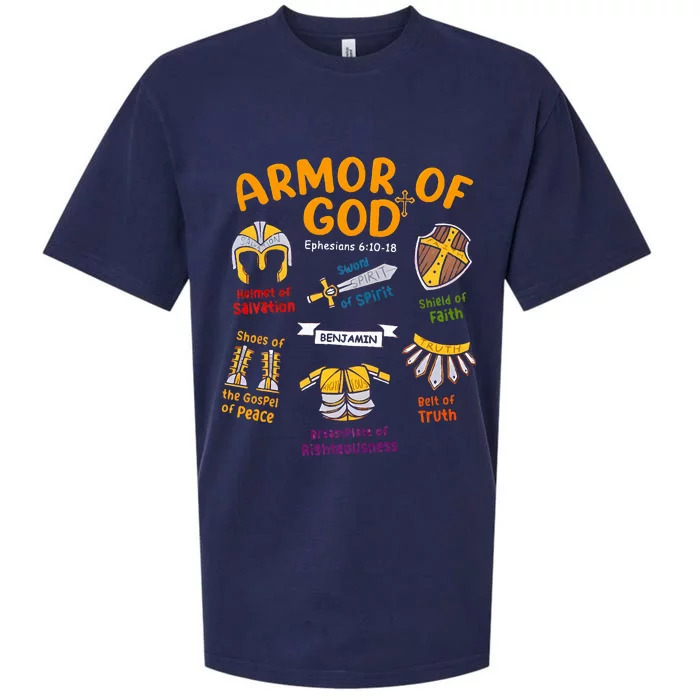 Armor Of God Christian Jesus Shield Ephesians Sueded Cloud Jersey T-Shirt