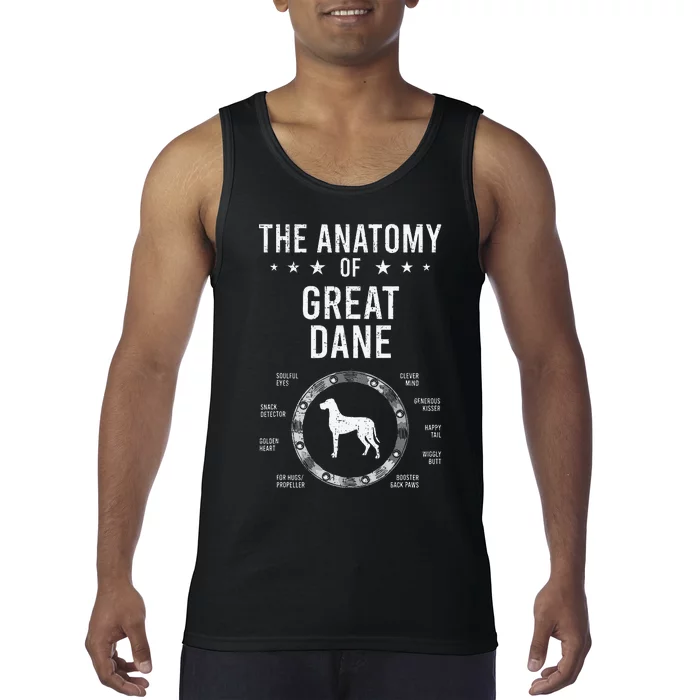 Anatomy of Great Dane Dog Lover Tank Top