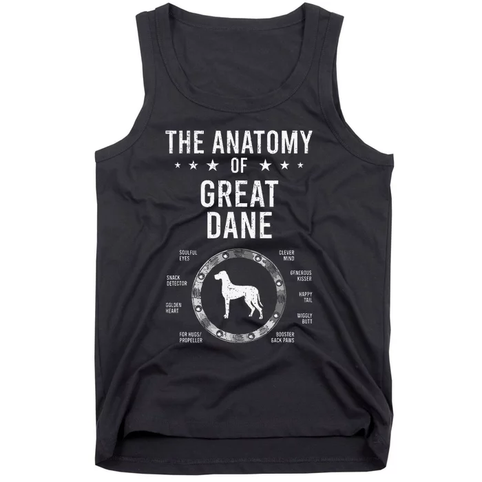 Anatomy of Great Dane Dog Lover Tank Top