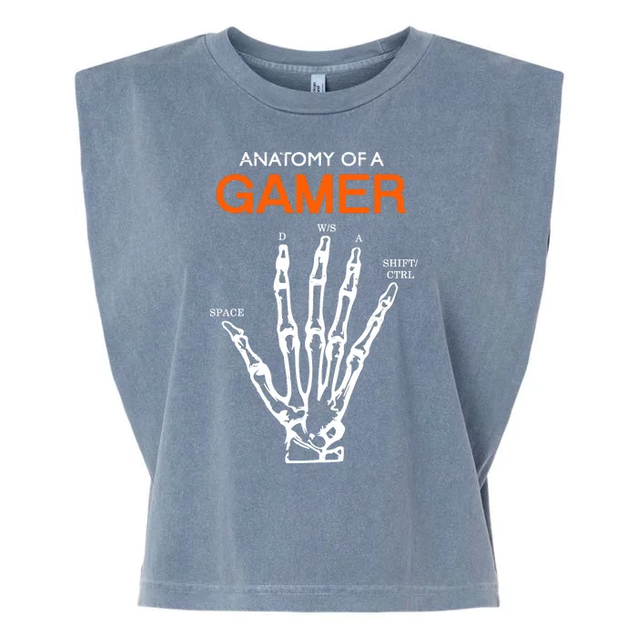 Anatomy Of Gamer Funny Gaming Garment-Dyed Women's Muscle Tee