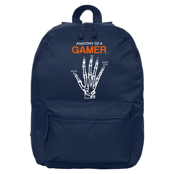 Anatomy Of Gamer Funny Gaming 16 in Basic Backpack