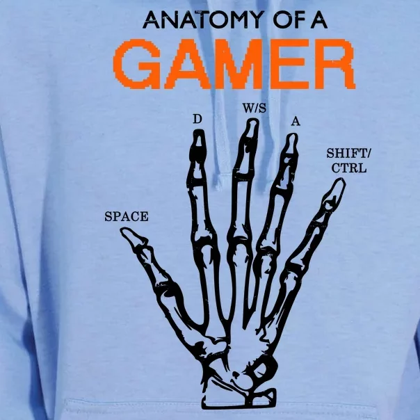 Anatomy Of Gamer Funny Gaming Unisex Surf Hoodie