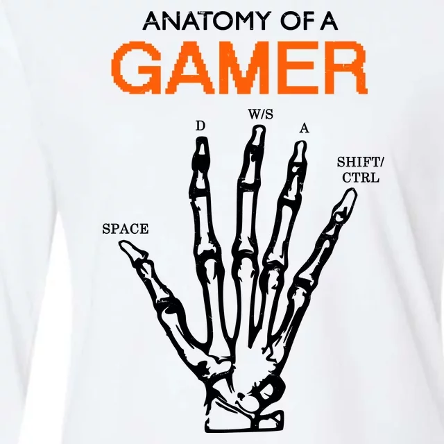 Anatomy Of Gamer Funny Gaming Womens Cotton Relaxed Long Sleeve T-Shirt