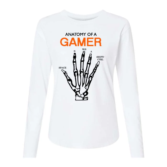 Anatomy Of Gamer Funny Gaming Womens Cotton Relaxed Long Sleeve T-Shirt