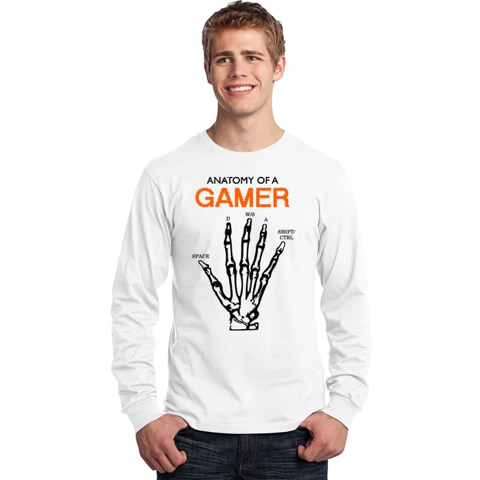 Anatomy Of Gamer Funny Gaming Long Sleeve Shirt