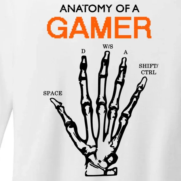 Anatomy Of Gamer Funny Gaming Womens CVC Long Sleeve Shirt