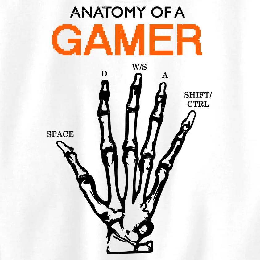 Anatomy Of Gamer Funny Gaming Kids Sweatshirt