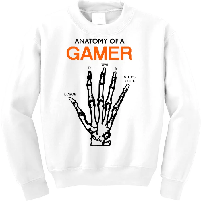 Anatomy Of Gamer Funny Gaming Kids Sweatshirt