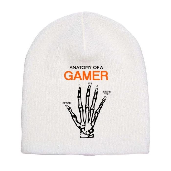 Anatomy Of Gamer Funny Gaming Short Acrylic Beanie