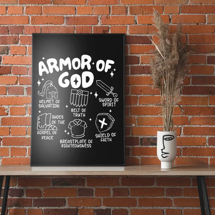 Armor Of God put on the armor of God Christian bible verses Poster